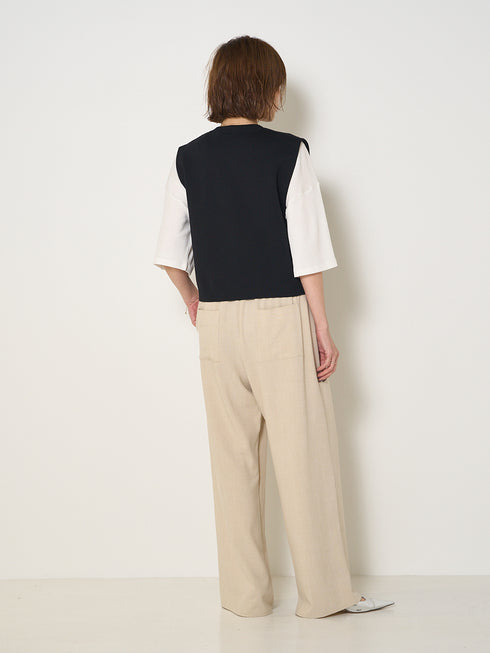 【 限定 】DOUBLE FACE KNIT VEST / Y242-91036-5